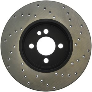 Mini Cooper Brake Rotor(1) - Front Right - Stoptech - Drilled Sport - Black - `07-`16