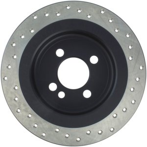 Mini Cooper Brake Rotor(s) (1) - Rear Right - Stoptech - Drilled - Black - `09-`16