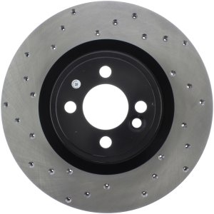 Mini Cooper Brake Rotor - Front Left - Stoptech - Sport Cross Drilled - Black - `09-`16