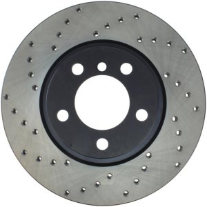 Mini Cooper Brake Rotor(s) (1) - Front Right - Stoptech - Drilled Sport - Black - `13-`16