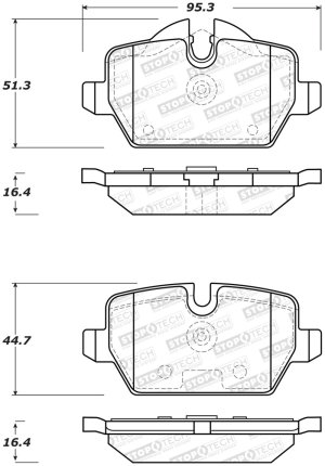 Mini Cooper Brake Pads - Stoptech - Street - `13-`16