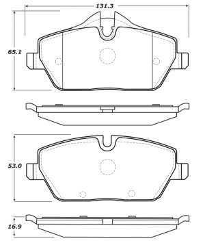 Mini Cooper Brake Pads - Stoptech - OE-Style Design Features - `07-`16