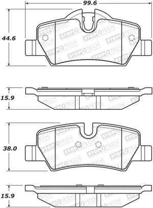 Mini Cooper Brake Pads - Front - Stoptech - ST Street - `14-`18