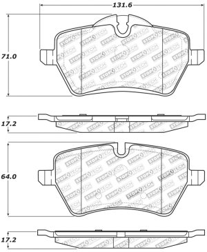 Mini Cooper Brake Pads - Front - Stoptech - Sport - `06-`16