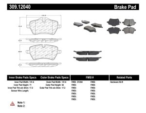 Mini Countryman Brake Pads - Front - Stoptech - Sport - `11-`16