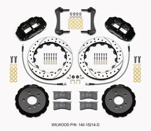 Mini Cooper Brake Kit - Front - Wilwood - 12.88in Drilled Rotors + FNSL6R Calipers - `14-`15
