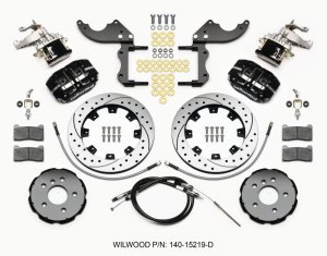 Mini Cooper Brake Kit - Rear - Wilwood - Dynapro Radial4 / MC4 12.19 Drilled Rotors + BP-10 Pads - `14-`15