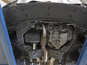 MINI Cooper Performance Exhaust - aFe - Twisted Steel Down Pipe 2-1/2 IN 304 Stainless Steel w/ Cat - `07-`13