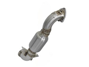 MINI Cooper Performance Exhaust - aFe - Twisted Steel Down Pipe 2-1/2 IN 304 Stainless Steel w/ Cat - `07-`13