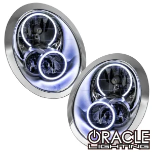 Mini Cooper Headlight Assemblies - ORACLE Lighting - SMD HL - ColorSHIFT w/ BC2 Controller - `05-`08