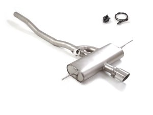 MINI Convertible Performance Exhaust by Ragazzon - Resonated - Axle Back - Center Exit/ Polished Tip - F67 - JCW MINI Convertible Performance Exhaust by Ragazzon - Resonated - Axle Back - Center Exit/ Polished Tip - F67 - JCW