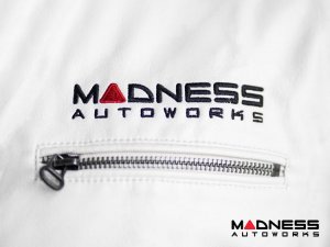 Leather Jacket - MADNESS Autoworks - White - Medium