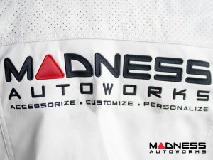 Leather Jacket - MADNESS Autoworks - White - Medium