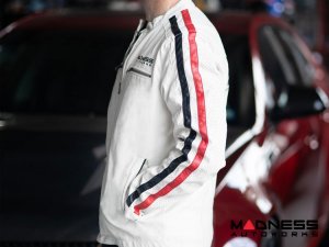 Leather Jacket - MADNESS Autoworks - White - Medium