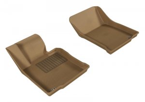 Mini Countryman Floor Mats - Front - 3D MAXpider - Kagu - Tan - `11-`16