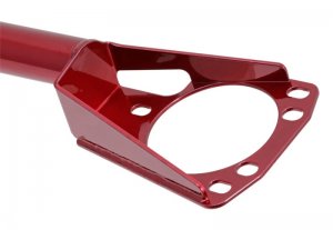 Mini Cooper S Strut Bar - AEM Induction - Charcoal Gray Powder Coat - Red - `07-`13