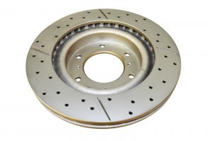 Mini Cooper R56 Brake Rotor (1) - Front - DBA - Street Slot&Drill - Gold - `06-`13