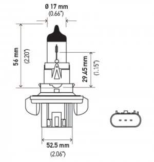 Mini Cooper Xenon Bulbs (2) - Hella - Optilux H13/9008 12V 60/55W XB - White - `07-`12
