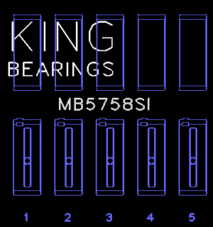 Mini Cooper Main Bearings - King Engine Bearings - Size +.3mm - 2007