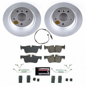 Mini Cooper Brake Kit - Rear - PowerStop - Geomet Coated Rotors + Carbon-Fiber Ceramic Pads - `20-`21
