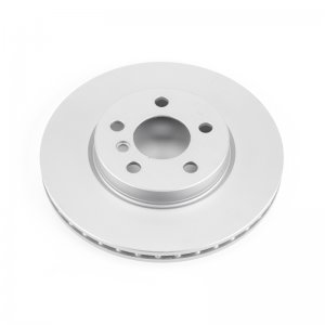 Mini Cooper Brake Rotor (1) - Front - PowerStop - Evolution High Carbon Geomet Coated - Silver - 2014