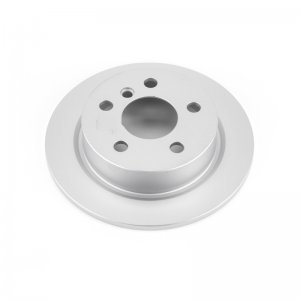Mini Cooper Brake Rotor (1) - Rear - PowerStop - Evolution High Carbon Geomet Coated - Silver - `14-`19