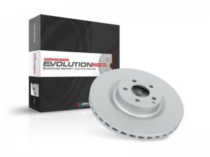 Mini Cooper Brake Rotor(1) - Front - PowerStop - High Carbon Geomet Coated - Silver - `02-`07