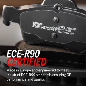 Mini Cooper Brake Kit - Front - PowerStop - Genuine Geomet Coated Rotors + ECE-R90 Certified Pads + Hardware - `07-`08