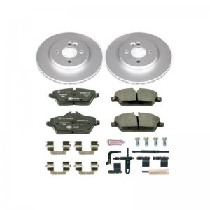 Mini Cooper Brake Kit - Front - PowerStop - Genuine Geomet Coated Rotors + ECE-R90 Certified Pads - `07-`10