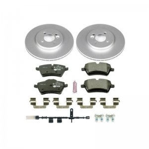 Mini Cooper Brake Kit - Front - PowerStop - Genuine Geomet Coated Rotors + ECE-R90 Brake Pads - `11-`16