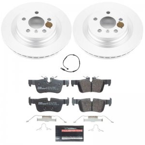 Mini Cooper Clubman Brake Kit - Rear - PowerStop - Genuine Geomet Coated Rotors + ECE-R90 Certified Pads - `17-`19