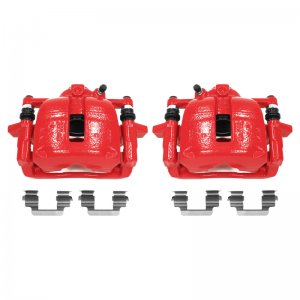 Mini Cooper Brake Calipers - Front - PowerStop - Floating Caliper with Bracket - Red - `07-`16