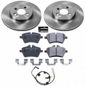 Mini Cooper Brake Kit - Front - PowerStop - Autospecialty Rotors + Track Day Spec Pads - `07-`10