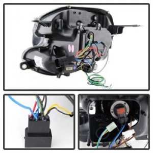 Mini Cooper Headlights - SPYDER - Projector, DRL - Black - `07-`12