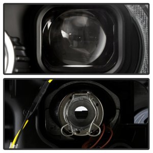 Mini Cooper Projector Headlights - SPYDER - Spyder Signature Series, Version 2, Halogen Model Only - Black - `07-`12