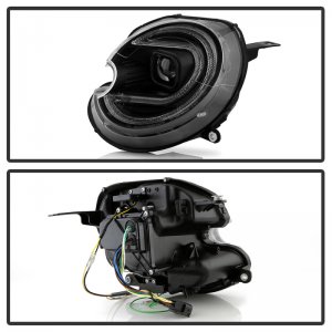 Mini Cooper Headlights - SPYDER - V2 Xenon/HID Only Projector - Black - `07-`12