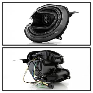 Mini Cooper Headlights - SPYDER - V2 Xenon/HID Only Projector - Black - `07-`12