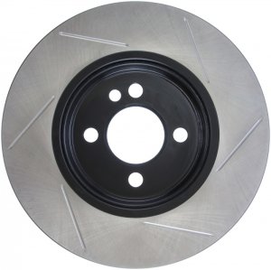 Mini Cooper Brake Rotor (1) - Front Left - Stoptech - Slotted Sport - Black - `07-`16