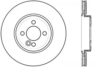 Mini Cooper Brake Rotor(s) (1) - Front Left - Stoptech - Slotted Cryo - Black E-Coated - `09-`16