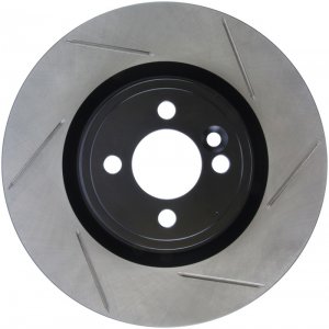Mini Cooper Brake Rotor (1) - Front Left - Stoptech - Slotted Sport - Black - `09-`15