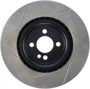 Mini Cooper Brake Rotor (1) - Front Left - Stoptech - Slotted Sport - Black - `09-`15