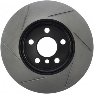 Mini Cooper Brake Rotor (1) - Front Left - Stoptech - Slotted Sport - Black - `14-`19