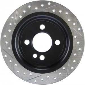 Mini Cooper Brake Rotor(s) (1) - Rear Left - Stoptech - Slotted & Drilled - Black - `07-`09