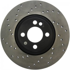 Mini Cooper Brake Rotor(1) - Front Right - Stoptech - Drilled Sport - Black - `07-`16