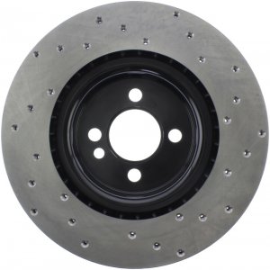 Mini Cooper Brake Rotor - Front Left - Stoptech - Sport Cross Drilled - Black - `09-`16