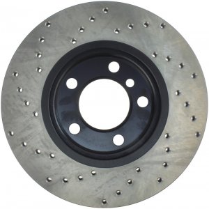 Mini Cooper Countryman Brake Rotors (2) - Front Left - Stoptech - Drilled Sport - Black - `11-`16