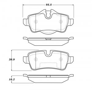 Mini Cooper/Cooper S Brake Pads - Rear - Stoptech - Street Touring - `07-`09