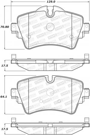 Mini Cooper Brake Pads - Front - Stoptech - Street - `14-`18