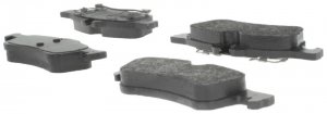 Mini Cooper Brake Pads + Rotors - Rear - Stoptech - Drilled and Slotted Rotors + Centric Premium Pads - Silver - `02-`06