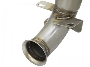 MINI Cooper S (R56) Performance Exhaust - aFe - Twisted Steel Down Pipe 2-1/2 IN 304 Stainless Steel w/ Cat - `07-`13